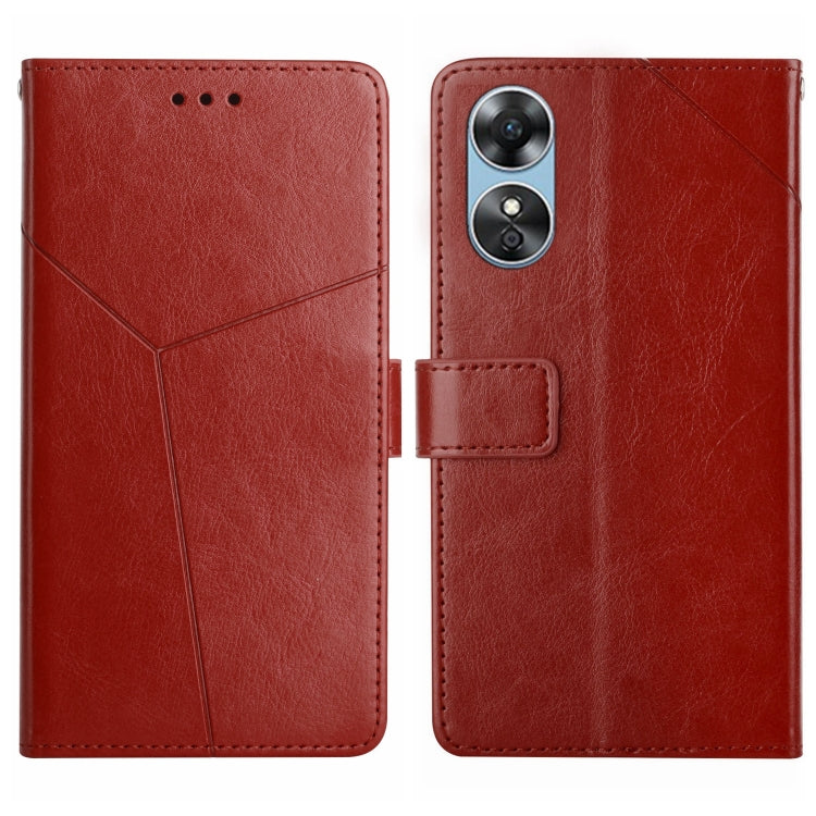 HT01 Y-shaped Pattern Flip Leather Phone Case, For Motorola Moto E22 4G, For Motorola Moto G72 4G, For OPPO A17, For Realme 10 4G