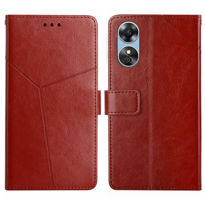 HT01 Y-shaped Pattern Flip Leather Phone Case, For Motorola Moto E22 4G, For Motorola Moto G72 4G, For OPPO A17, For Realme 10 4G