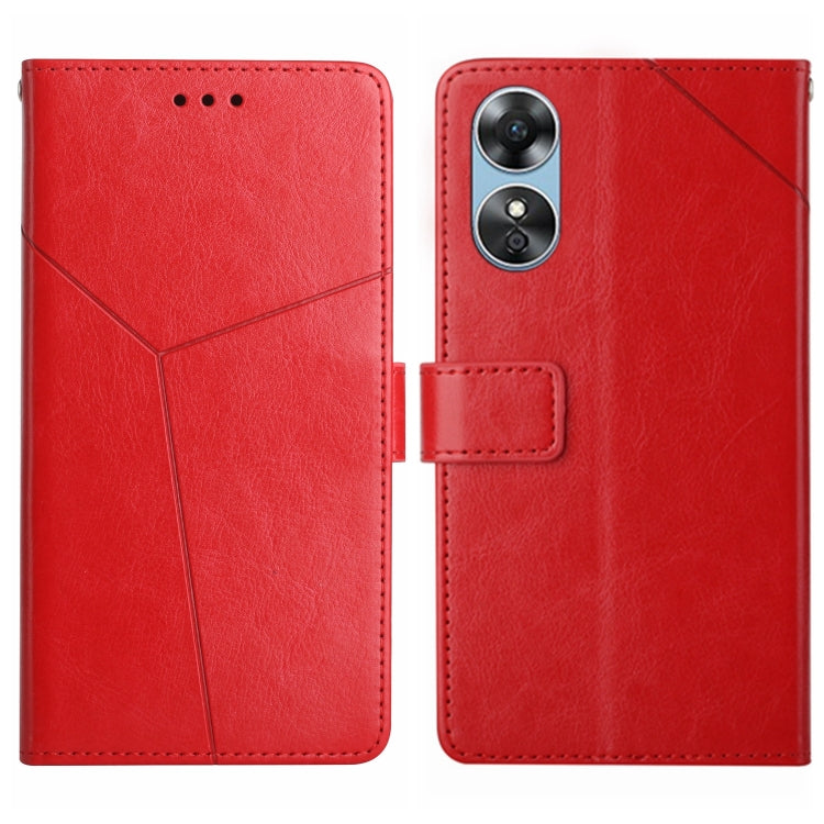 HT01 Y-shaped Pattern Flip Leather Phone Case, For Motorola Moto E22 4G, For Motorola Moto G72 4G, For OPPO A17, For Realme 10 4G