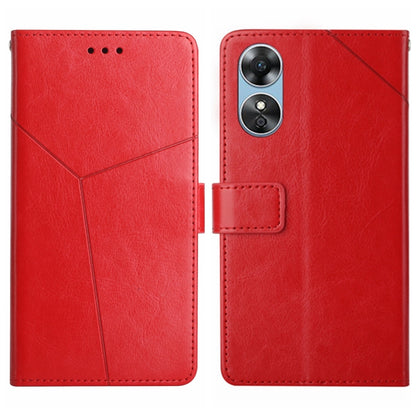 HT01 Y-shaped Pattern Flip Leather Phone Case, For Motorola Moto E22 4G, For Motorola Moto G72 4G, For OPPO A17, For Realme 10 4G