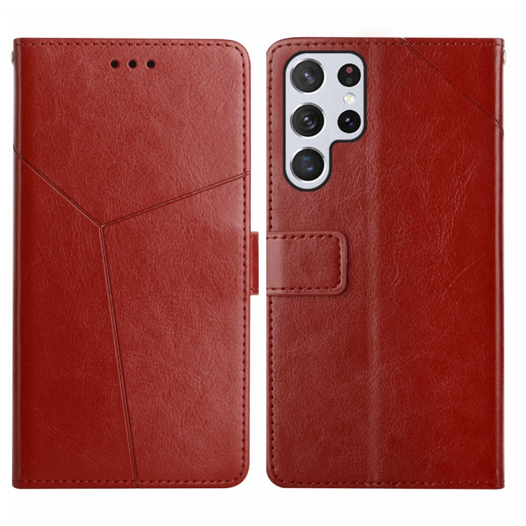 HT01 Y-shaped Pattern Flip Leather Phone Case, For Realme 10 5G, For Realme C33, For Xiaomi Redmi A1+, For Samsung Galaxy S23 Ultra 5G