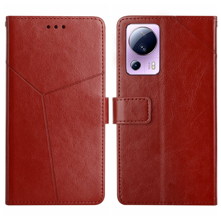 HT01 Y-shaped Pattern Flip Leather Phone Case, For Samsung Galaxy S23 5G, For Samsung Galaxy S23+ 5G, For Sharp Aquos Sense7 SH-V48, For Xiaomi 12 Lite NE