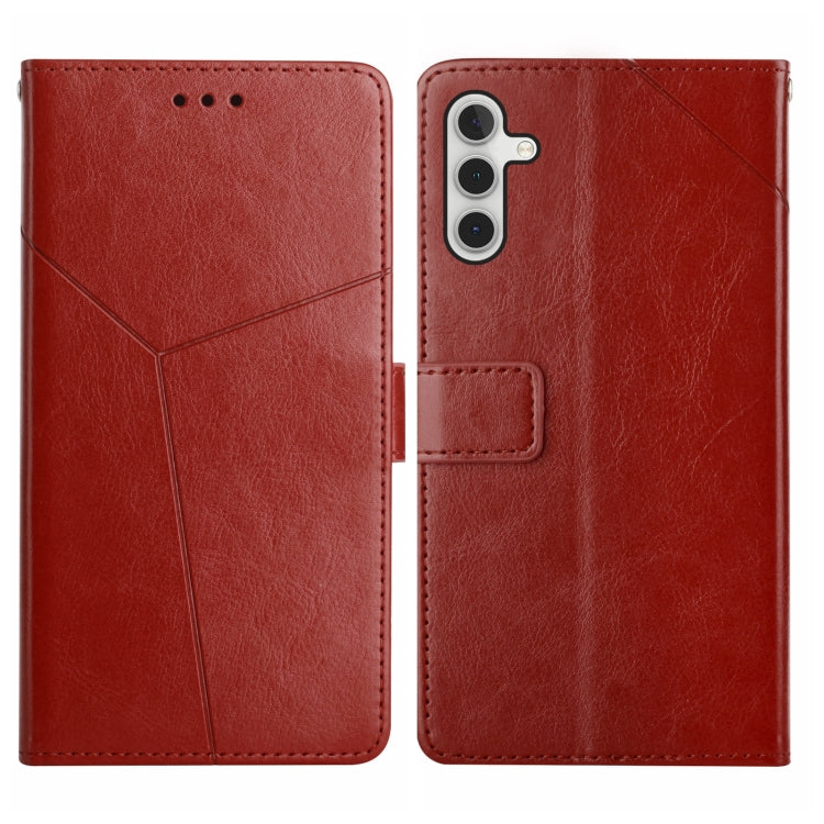 HT01 Y-shaped Pattern Flip Leather Phone Case, For Samsung Galaxy A04E, For Samsung Galaxy A14 5G, For OnePlus Nord N300