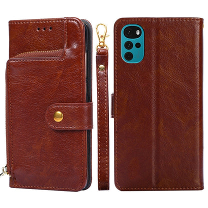 Zipper Bag Leather Phone Case, For Motorola Moto E32 India/E22s 4G Global, For OPPO A17, For OPPO K10x 5G, For Realme C33 4G, For vivo V25 5G/V25e 5G/X80 Lite, For vivo Y16 4G/Y02s 4G