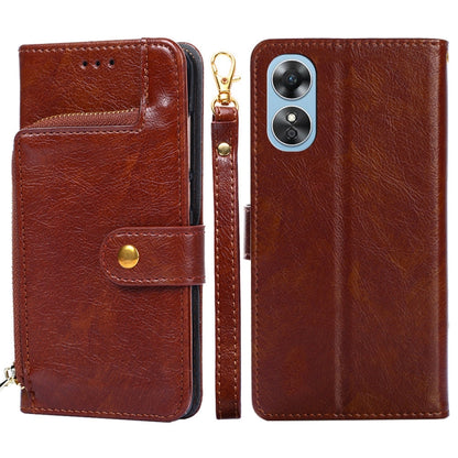 Zipper Bag Leather Phone Case, For Motorola Moto E32 India/E22s 4G Global, For OPPO A17, For OPPO K10x 5G, For Realme C33 4G, For vivo V25 5G/V25e 5G/X80 Lite, For vivo Y16 4G/Y02s 4G