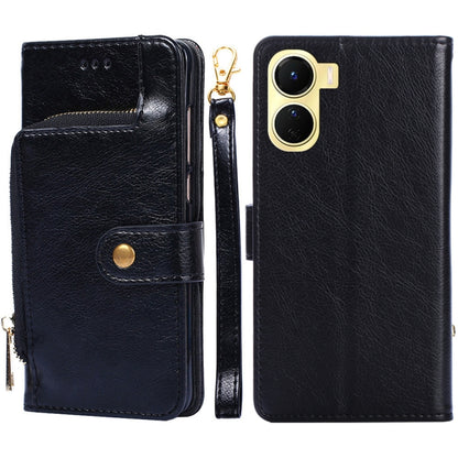 Zipper Bag Leather Phone Case, For Motorola Moto E32 India/E22s 4G Global, For OPPO A17, For OPPO K10x 5G, For Realme C33 4G, For vivo V25 5G/V25e 5G/X80 Lite, For vivo Y16 4G/Y02s 4G