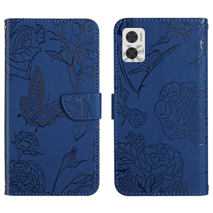 HT03 Skin Feel Butterfly Embossed Flip Leather Phone Case, For Motorola Moto E22 4G, For Motorola Moto G72 4G, For OPPO A17, For Realme 10 4G