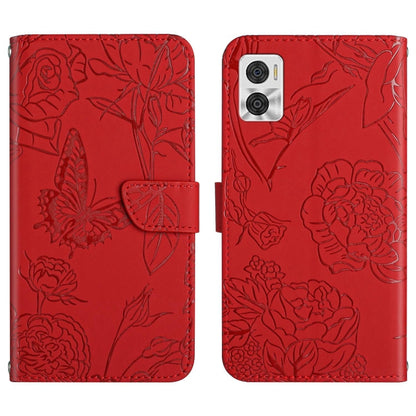 HT03 Skin Feel Butterfly Embossed Flip Leather Phone Case, For Motorola Moto E22 4G, For Motorola Moto G72 4G, For OPPO A17, For Realme 10 4G