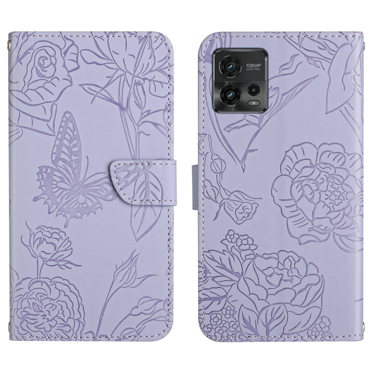HT03 Skin Feel Butterfly Embossed Flip Leather Phone Case, For Motorola Moto E22 4G, For Motorola Moto G72 4G, For OPPO A17, For Realme 10 4G