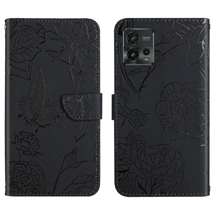 HT03 Skin Feel Butterfly Embossed Flip Leather Phone Case, For Motorola Moto E22 4G, For Motorola Moto G72 4G, For OPPO A17, For Realme 10 4G