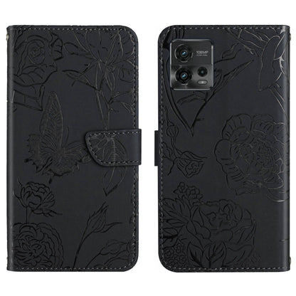 HT03 Skin Feel Butterfly Embossed Flip Leather Phone Case, For Motorola Moto E22 4G, For Motorola Moto G72 4G, For OPPO A17, For Realme 10 4G