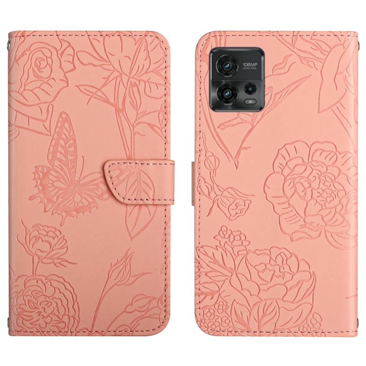 HT03 Skin Feel Butterfly Embossed Flip Leather Phone Case, For Motorola Moto E22 4G, For Motorola Moto G72 4G, For OPPO A17, For Realme 10 4G