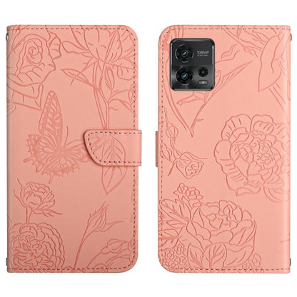 HT03 Skin Feel Butterfly Embossed Flip Leather Phone Case, For Motorola Moto E22 4G, For Motorola Moto G72 4G, For OPPO A17, For Realme 10 4G