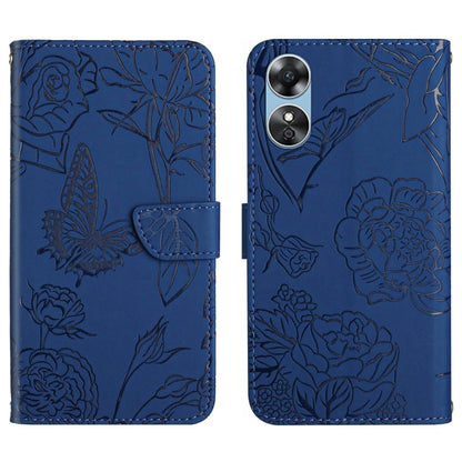 HT03 Skin Feel Butterfly Embossed Flip Leather Phone Case, For Motorola Moto E22 4G, For Motorola Moto G72 4G, For OPPO A17, For Realme 10 4G
