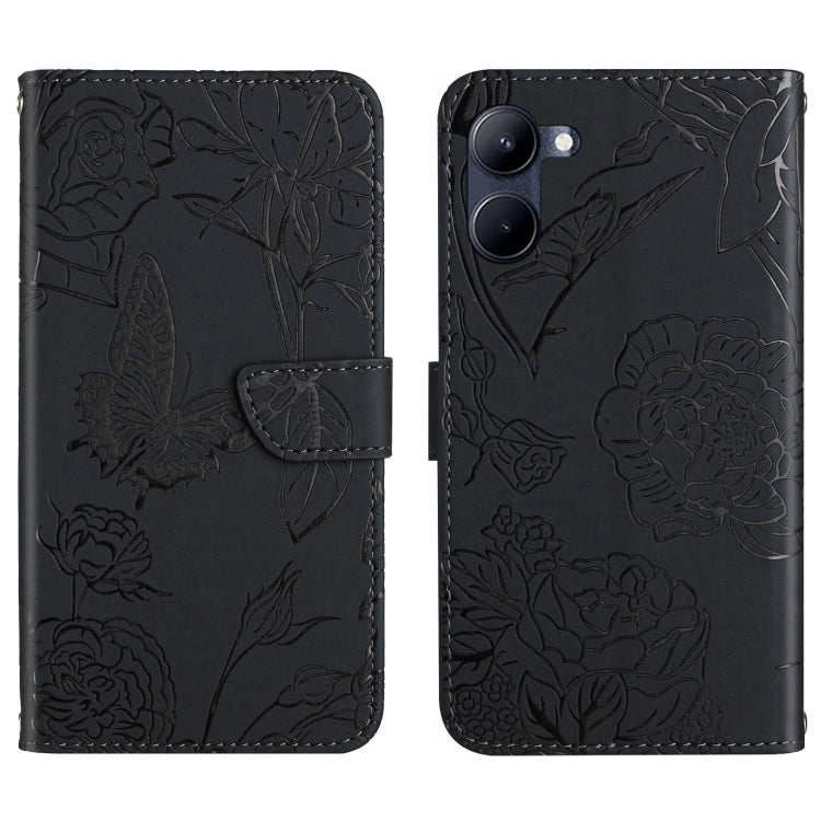 HT03 Skin Feel Butterfly Embossed Flip Leather Phone Case, For Motorola Moto E22 4G, For Motorola Moto G72 4G, For OPPO A17, For Realme 10 4G