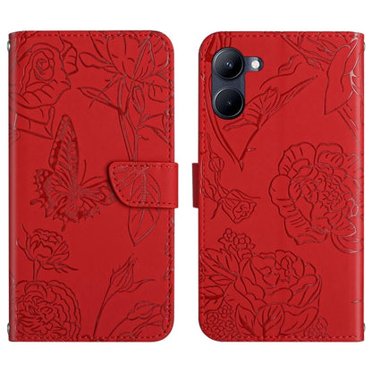 HT03 Skin Feel Butterfly Embossed Flip Leather Phone Case, For Realme 10 5G, For Realme C33, For Xiaomi Redmi A1+, For Samsung Galaxy S23 Ultra 5G