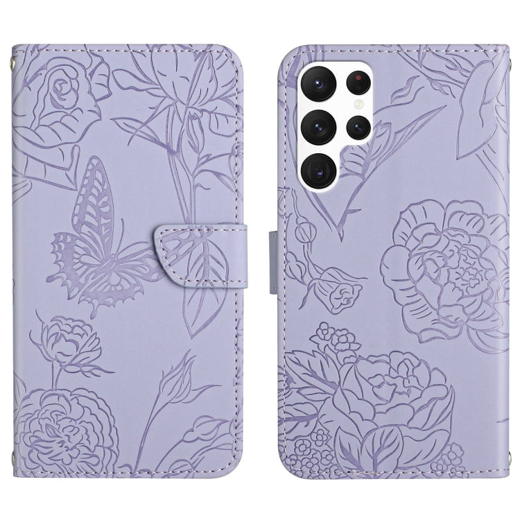 HT03 Skin Feel Butterfly Embossed Flip Leather Phone Case, For Realme 10 5G, For Realme C33, For Xiaomi Redmi A1+, For Samsung Galaxy S23 Ultra 5G