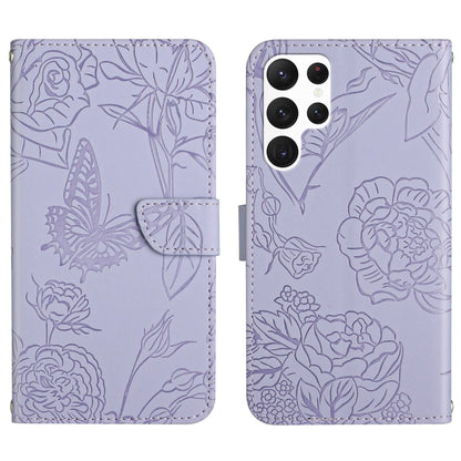 HT03 Skin Feel Butterfly Embossed Flip Leather Phone Case, For Realme 10 5G, For Realme C33, For Xiaomi Redmi A1+, For Samsung Galaxy S23 Ultra 5G