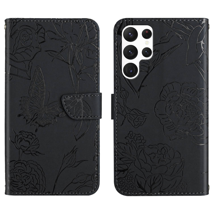 HT03 Skin Feel Butterfly Embossed Flip Leather Phone Case, For Realme 10 5G, For Realme C33, For Xiaomi Redmi A1+, For Samsung Galaxy S23 Ultra 5G