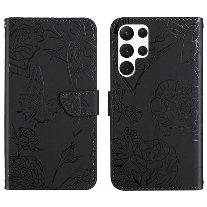 HT03 Skin Feel Butterfly Embossed Flip Leather Phone Case, For Realme 10 5G, For Realme C33, For Xiaomi Redmi A1+, For Samsung Galaxy S23 Ultra 5G