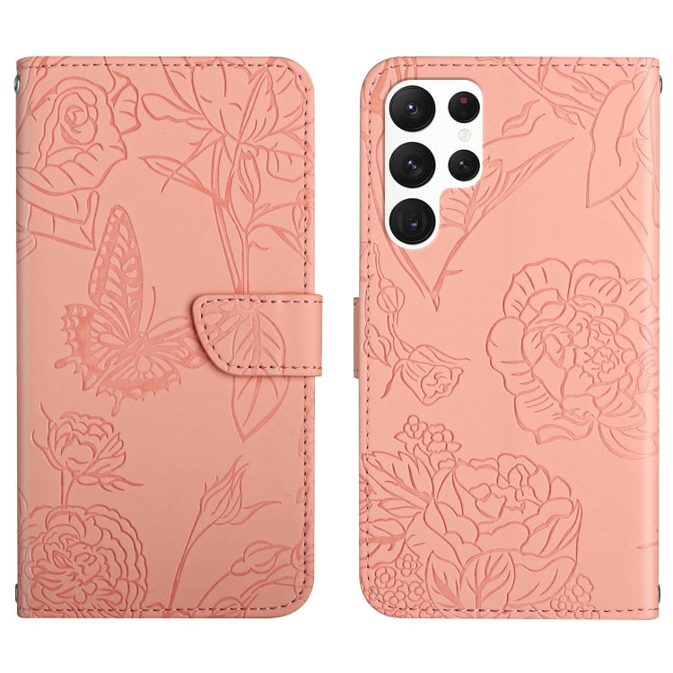 HT03 Skin Feel Butterfly Embossed Flip Leather Phone Case, For Realme 10 5G, For Realme C33, For Xiaomi Redmi A1+, For Samsung Galaxy S23 Ultra 5G