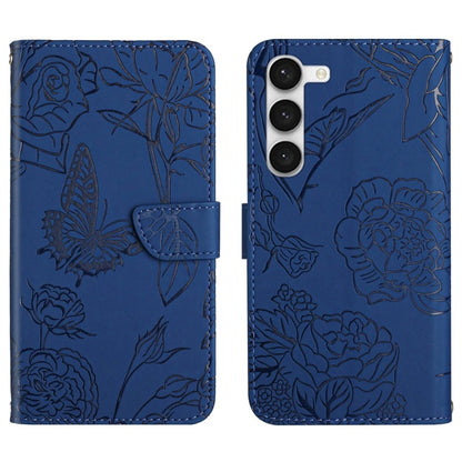 HT03 Skin Feel Butterfly Embossed Flip Leather Phone Case, For Samsung Galaxy S23 5G, For Samsung Galaxy S23+ 5G, For Sharp Aquos Sense7 SH-V48, For Xiaomi 12 Lite NE
