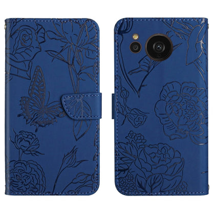 HT03 Skin Feel Butterfly Embossed Flip Leather Phone Case, For Samsung Galaxy S23 5G, For Samsung Galaxy S23+ 5G, For Sharp Aquos Sense7 SH-V48, For Xiaomi 12 Lite NE