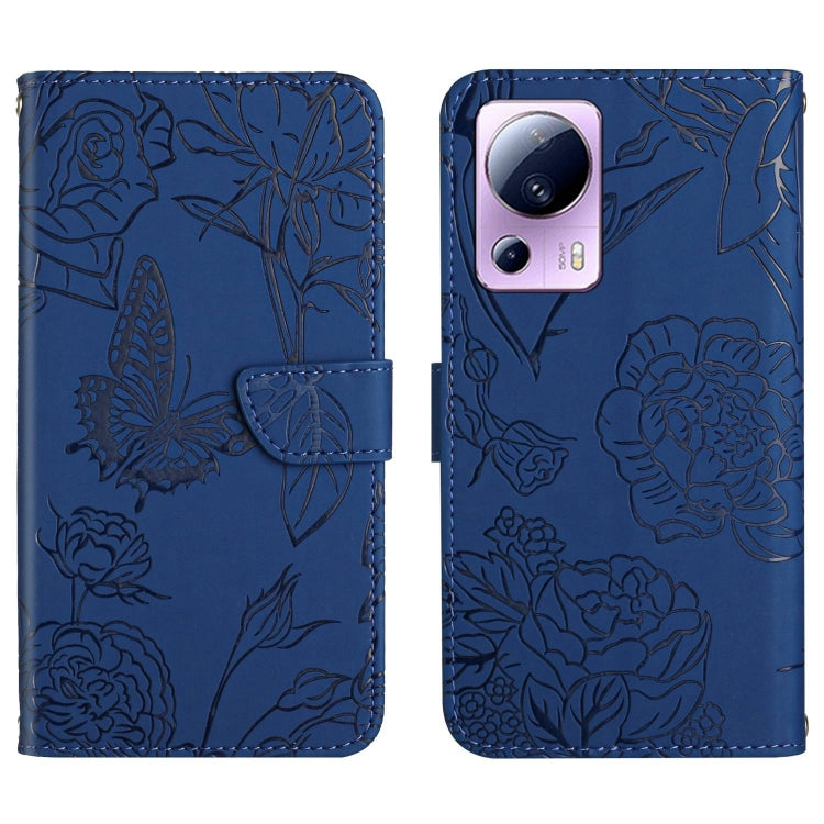 HT03 Skin Feel Butterfly Embossed Flip Leather Phone Case, For Samsung Galaxy S23 5G, For Samsung Galaxy S23+ 5G, For Sharp Aquos Sense7 SH-V48, For Xiaomi 12 Lite NE