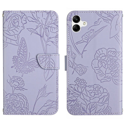 HT03 Skin Feel Butterfly Embossed Flip Leather Phone Case, For Samsung Galaxy A04E, For Samsung Galaxy A14 5G, For OnePlus Nord N300