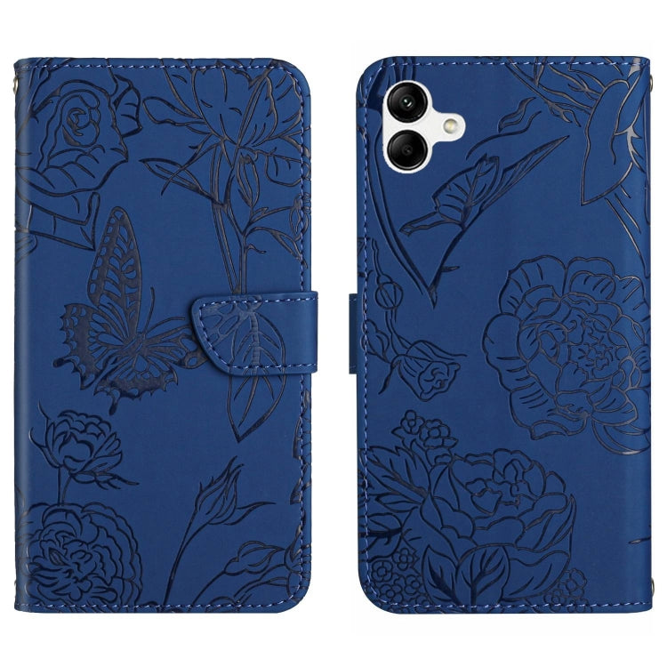 HT03 Skin Feel Butterfly Embossed Flip Leather Phone Case, For Samsung Galaxy A04E, For Samsung Galaxy A14 5G, For OnePlus Nord N300