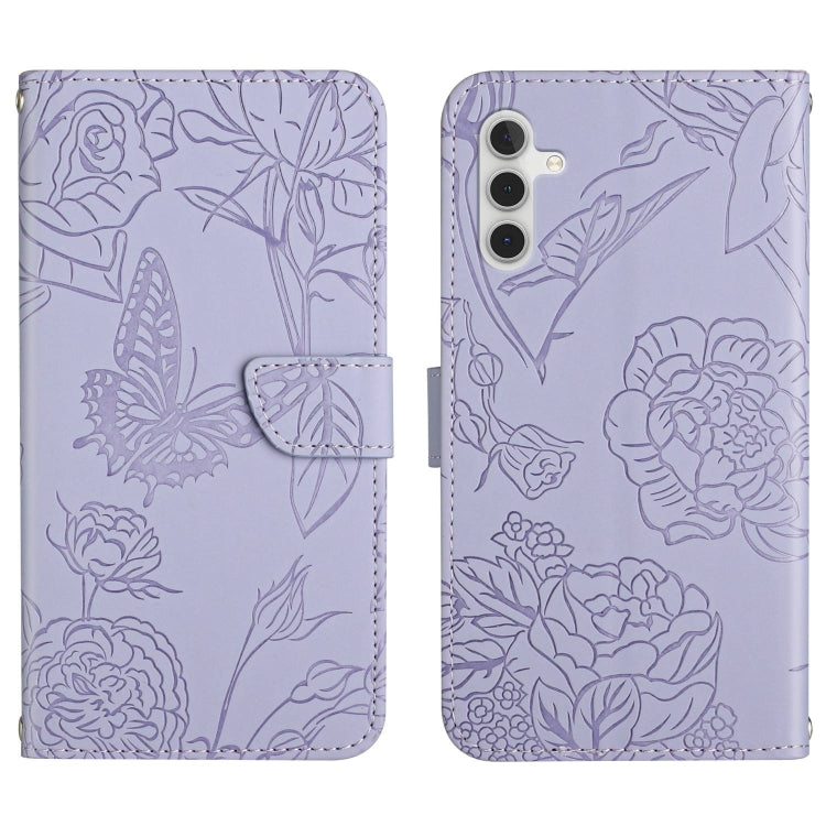 HT03 Skin Feel Butterfly Embossed Flip Leather Phone Case, For Samsung Galaxy A04E, For Samsung Galaxy A14 5G, For OnePlus Nord N300