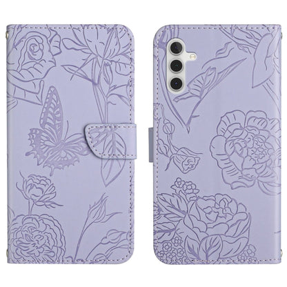 HT03 Skin Feel Butterfly Embossed Flip Leather Phone Case, For Samsung Galaxy A04E, For Samsung Galaxy A14 5G, For OnePlus Nord N300
