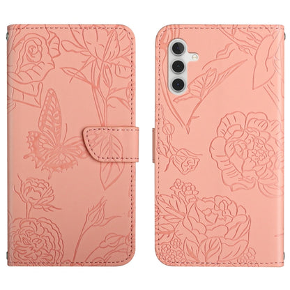HT03 Skin Feel Butterfly Embossed Flip Leather Phone Case, For Samsung Galaxy A04E, For Samsung Galaxy A14 5G, For OnePlus Nord N300