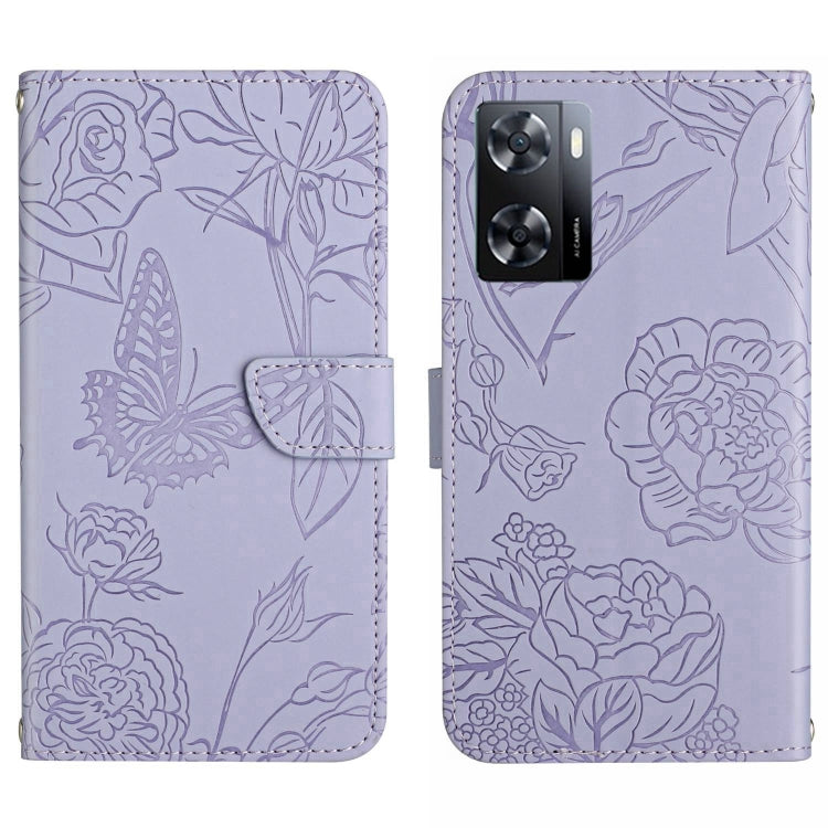 HT03 Skin Feel Butterfly Embossed Flip Leather Phone Case, For Samsung Galaxy A04E, For Samsung Galaxy A14 5G, For OnePlus Nord N300
