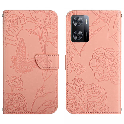 HT03 Skin Feel Butterfly Embossed Flip Leather Phone Case, For Samsung Galaxy A04E, For Samsung Galaxy A14 5G, For OnePlus Nord N300