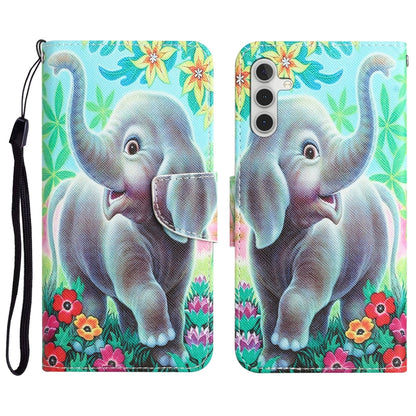 Colored Drawing Leather Phone Case, For Samsung Galaxy A14 5G