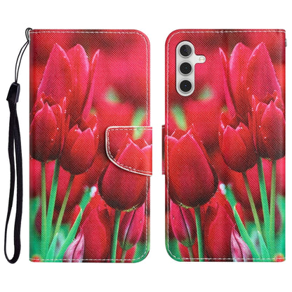 Colored Drawing Leather Phone Case, For Samsung Galaxy A14 5G