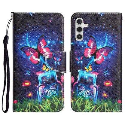 Colored Drawing Leather Phone Case, For Samsung Galaxy A14 5G