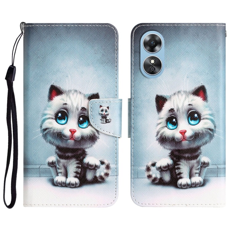 Colored Drawing Leather Phone Case, For OPPO A17