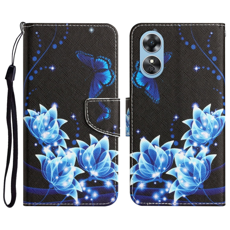 Colored Drawing Leather Phone Case, For OPPO A17