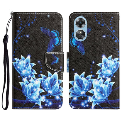 Colored Drawing Leather Phone Case, For OPPO A17