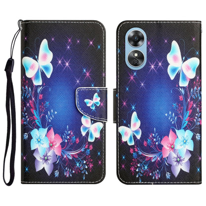 Colored Drawing Leather Phone Case, For OPPO A17