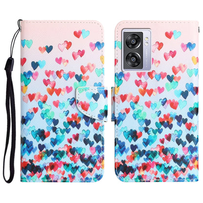Colored Drawing Leather Phone Case, For OPPO A57 2022