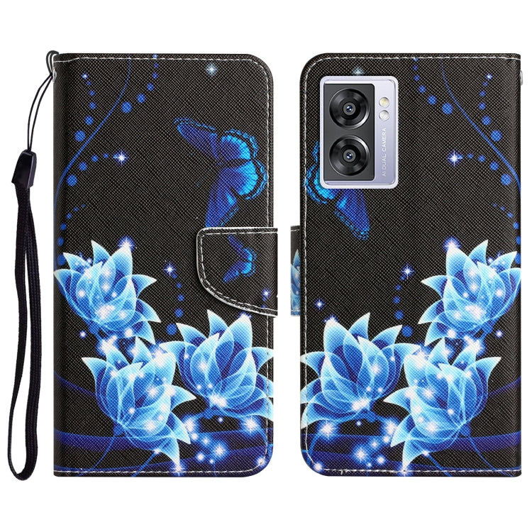 Colored Drawing Leather Phone Case, For OPPO A57 2022