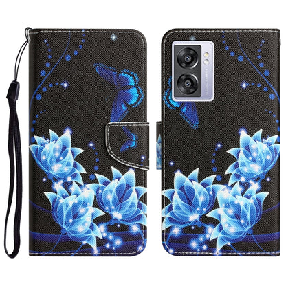 Colored Drawing Leather Phone Case, For OPPO A57 2022