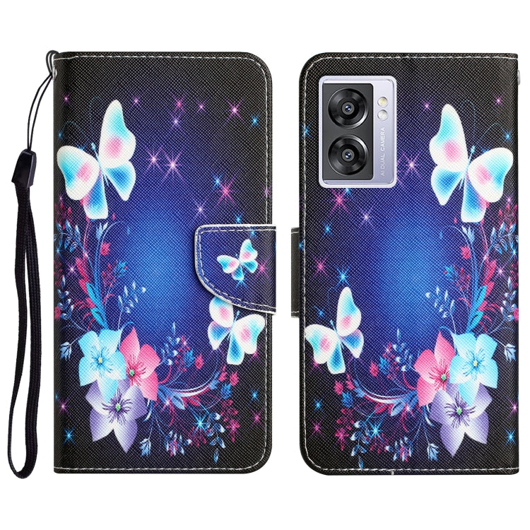 Colored Drawing Leather Phone Case, For OPPO A57 2022