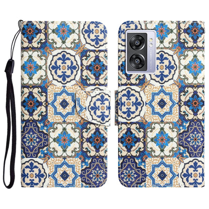 Colored Drawing Leather Phone Case, For OPPO A57 2022