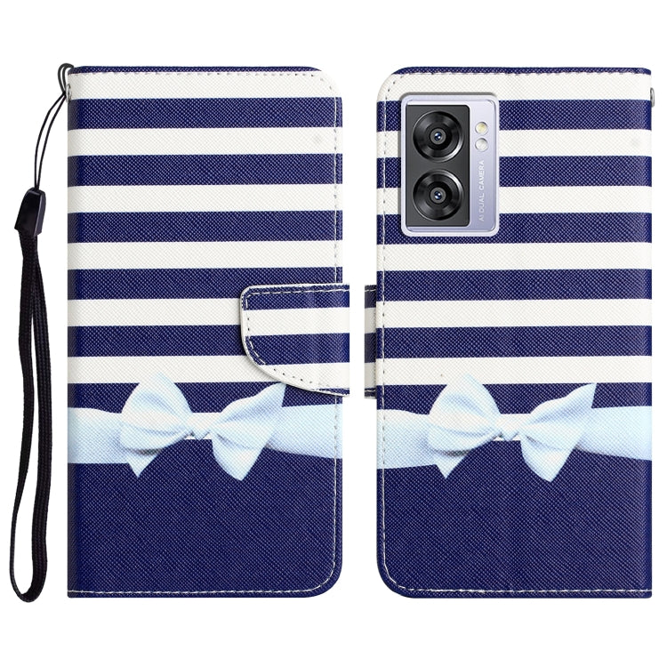 Colored Drawing Leather Phone Case, For OPPO A57 2022