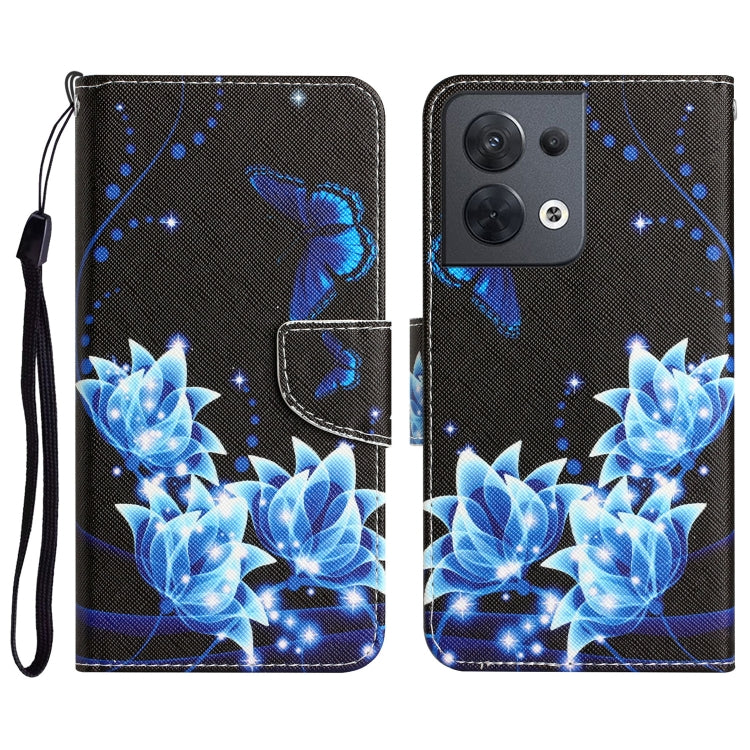 Colored Drawing Leather Phone Case, For OPPO Reno8