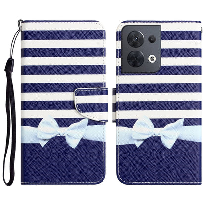 Colored Drawing Leather Phone Case, For OPPO Reno8